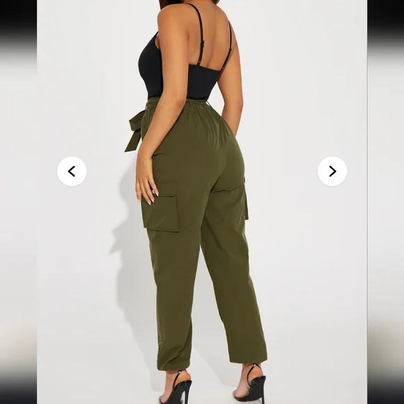 NWT!! Fashion Nova Black and Olive Jumpsuit - Picture 4 of 7